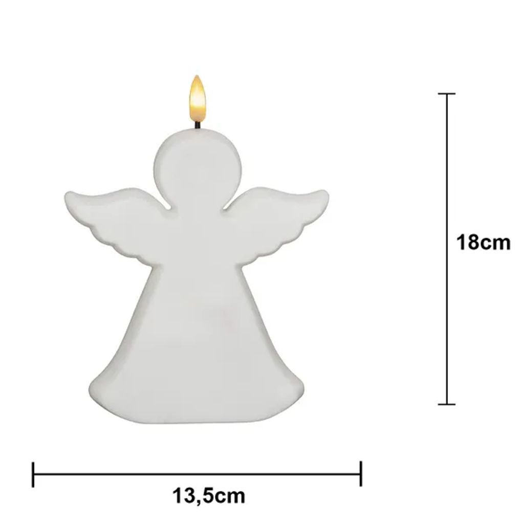 Star Trading LED-Grableuchte Flamme Angel – weiß