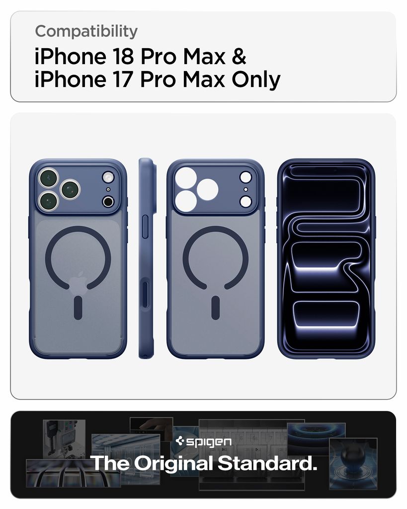 Spigen Ultra Hybrid MagFit Skal till iPhone 18 Pro Max/17 Pro Max - Frostad Blå