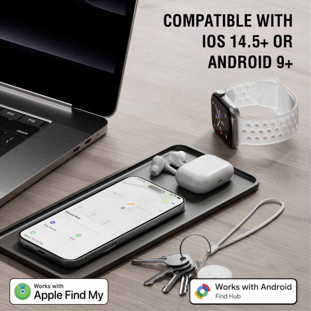 4Smarts SkyTag Duos Bluetooth Tracker, 2 stk – hvit