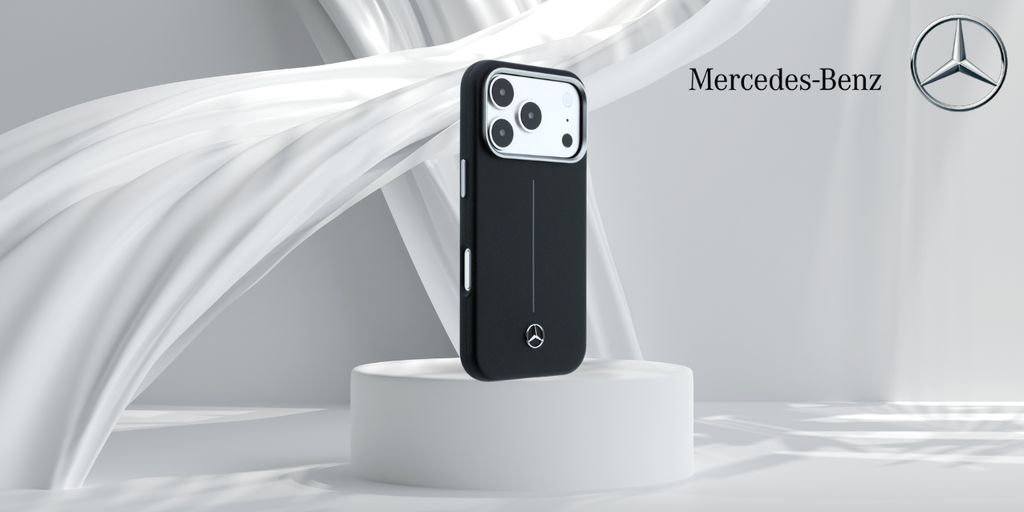 Mercedes Iconic Line MagSafe -kuori  iPhone 18 Pro/17 Pro:lle - Musta