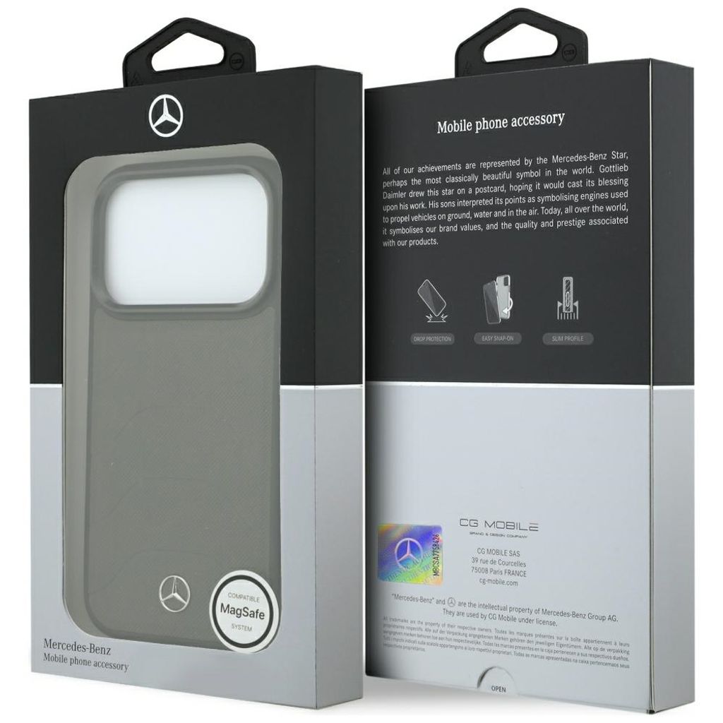 Mercedes Bow Lines MagSafe -kuori till iPhone 18 Pro/17 Pro - Harmaa