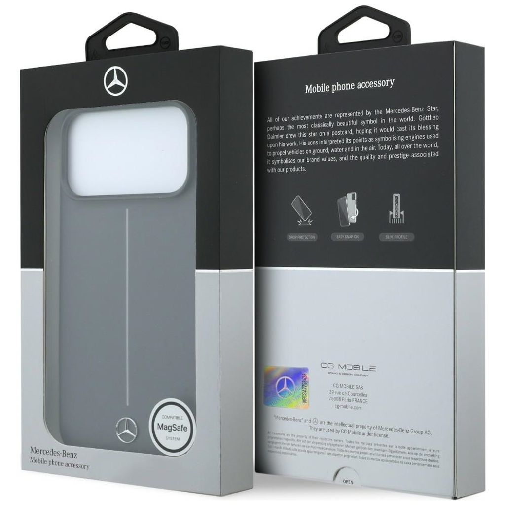 Mercedes Iconic Line MagSafe -kuori till iPhone 18 Pro/17 Pro - Harmaa