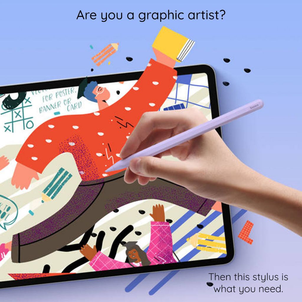 Baseus Pencil Smooth Writing Series 2 styluspenn for iPad – hvit