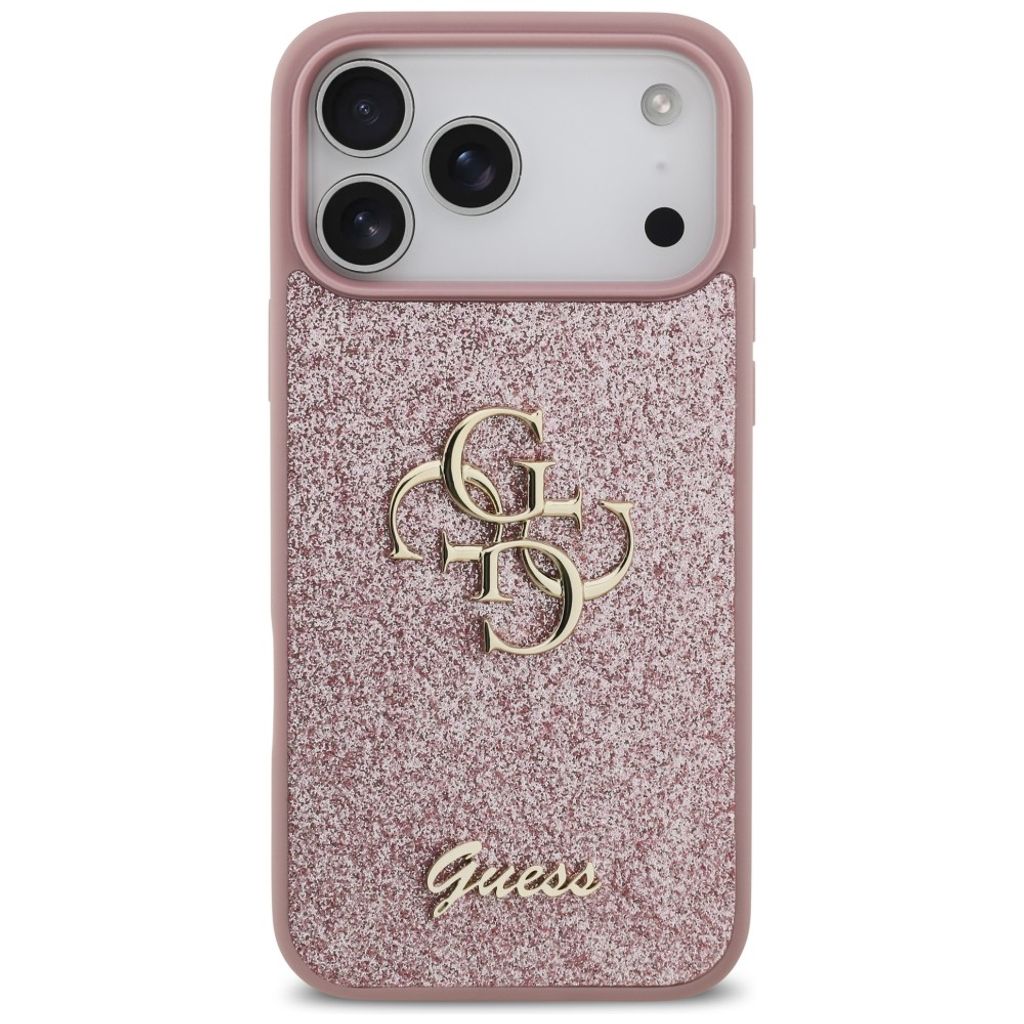 Guess 4G Glitter -kuori  iPhone 18 Pro/17 Pro:lle - Vaaleanpunainen