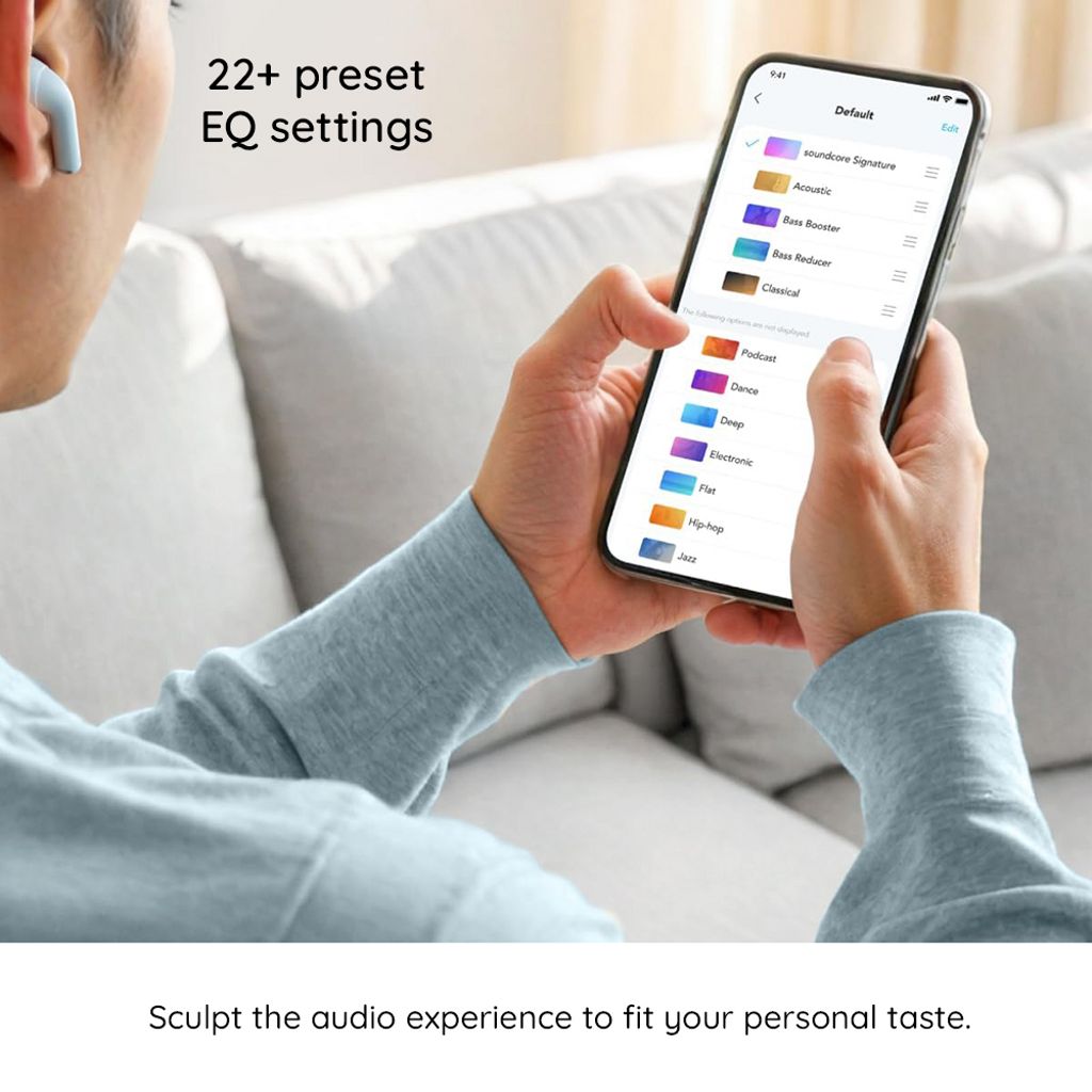 Anker Soundcore K20i trådlösa hörlurar in-ear – Blå