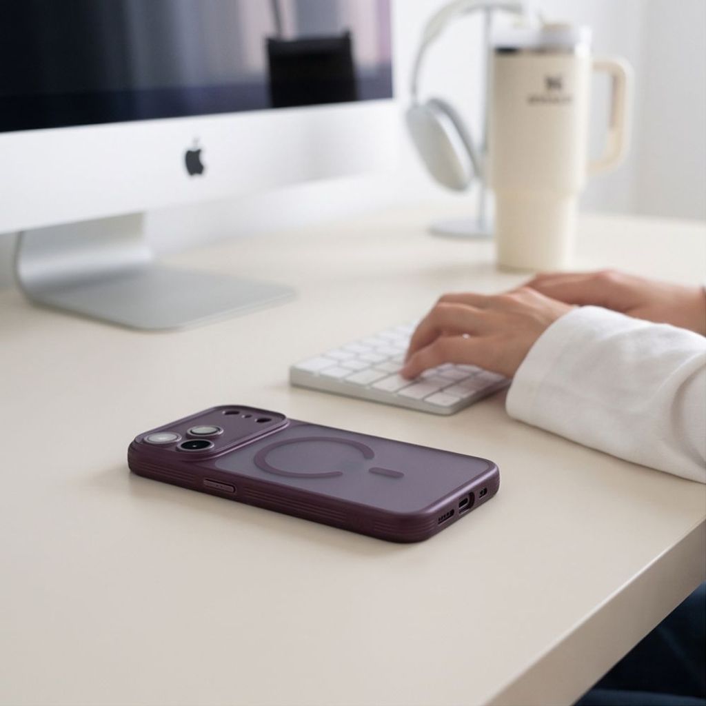 Tech-Protect MagPrime CC MagSafe -kuori iPhone 18 Pro:lle - Burgundi