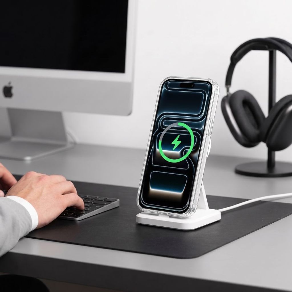 Tech-Protect MagStand CC MagSafe -kuori iPhone 18 Pro Max/17 Pro Max:lle - Läpinäkyvä