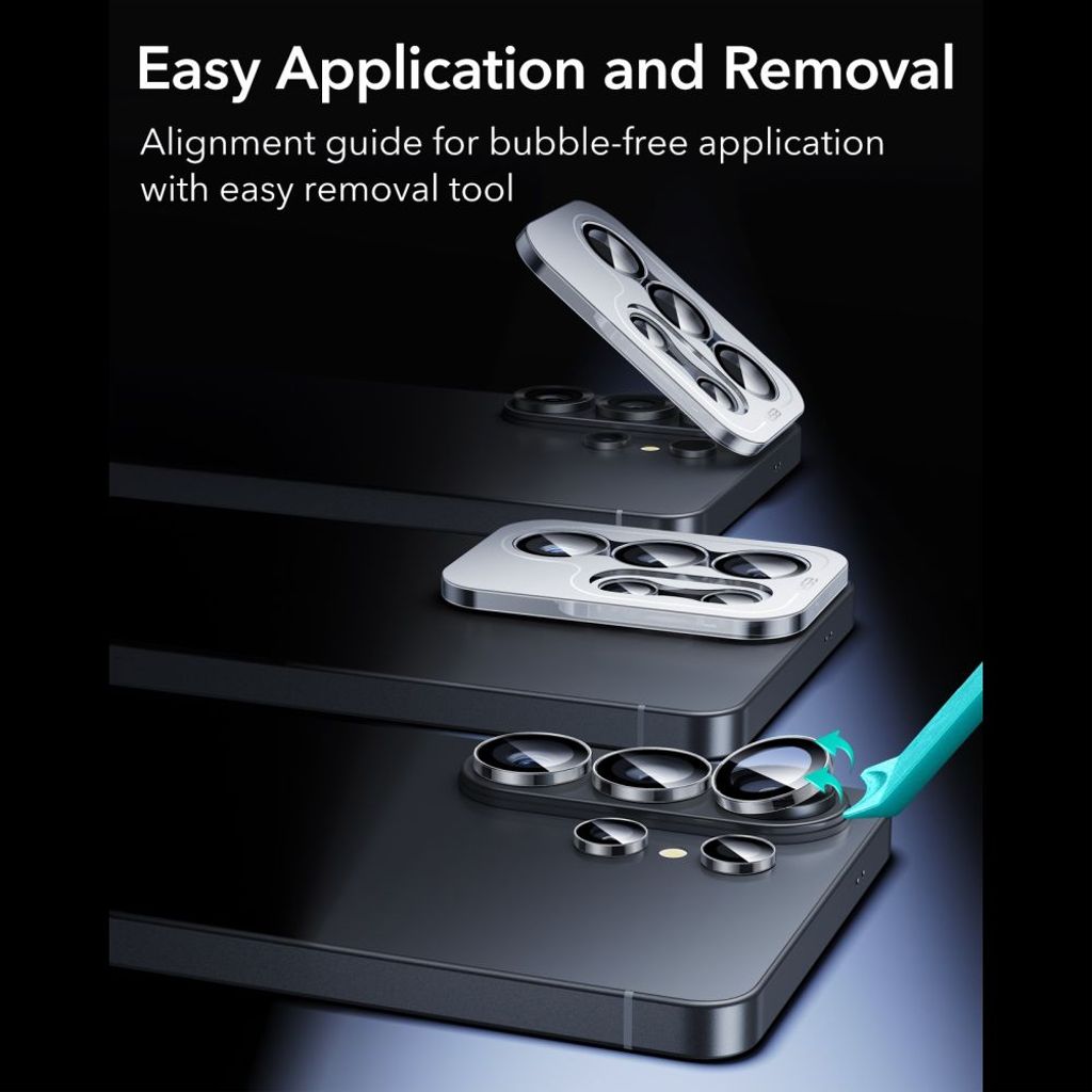 ESR Armorite Samsung Galaxy S26 Ultra karkaistusta lasista valmistettu linssisuoja - hopea