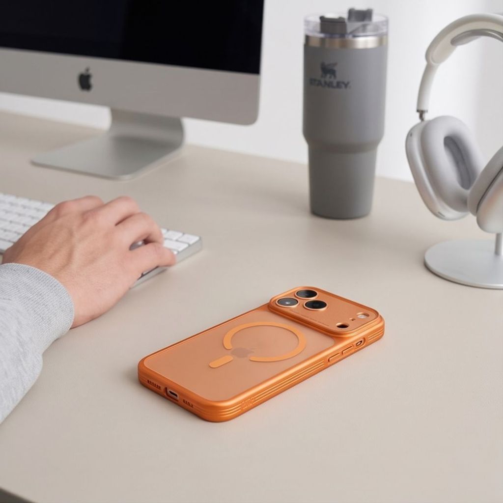 Tech-Protect MagPrime CC MagSafe -kuori iPhone 18 Pro/17 Pro:lle - Oranssi