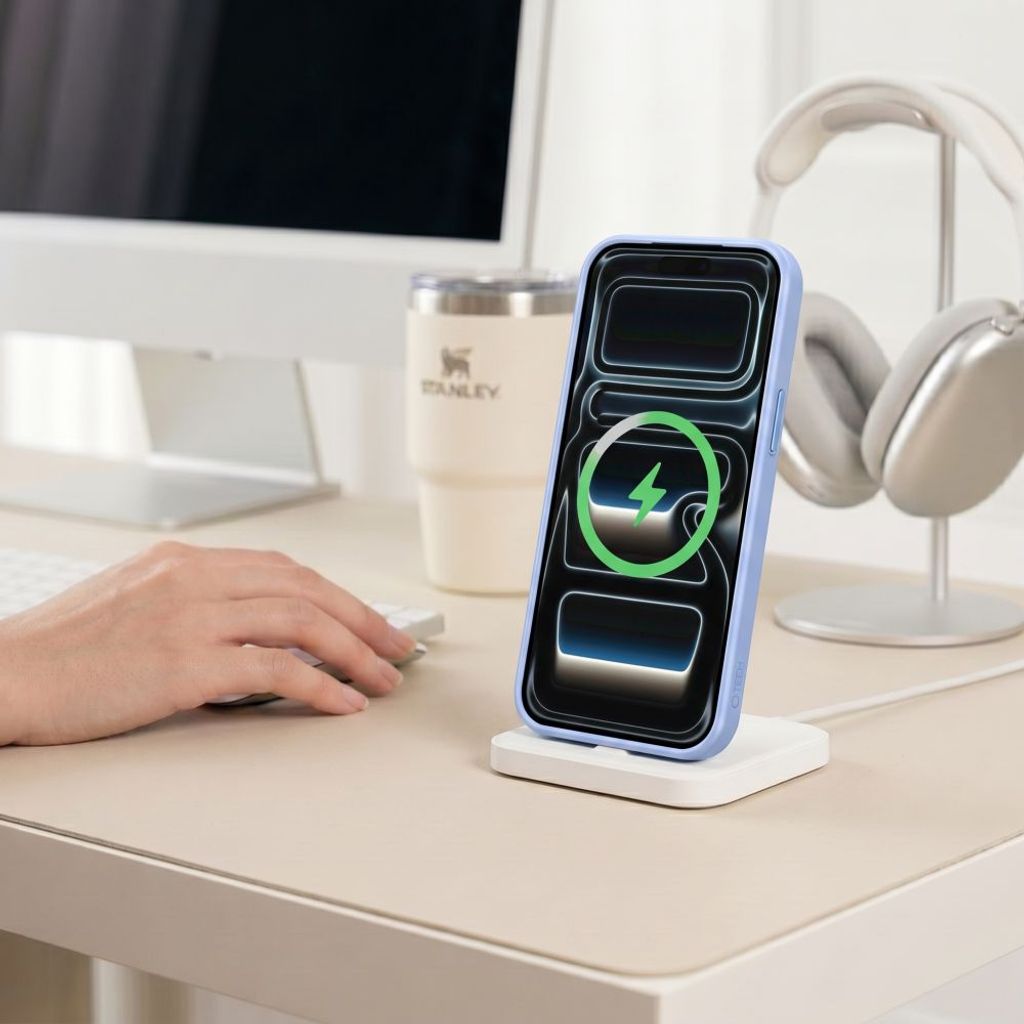 Tech-Protect Magmat MagSafe CC -kuori  iPhone 17 Pro/18 Pro:lle - Läpinäkyvä/vaaleansininen