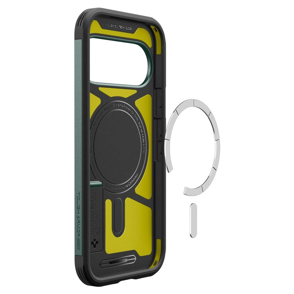 Spigen Tough Armor MagSafe -kuori till Google Pixel 11 Pro - Tummanvihreä
