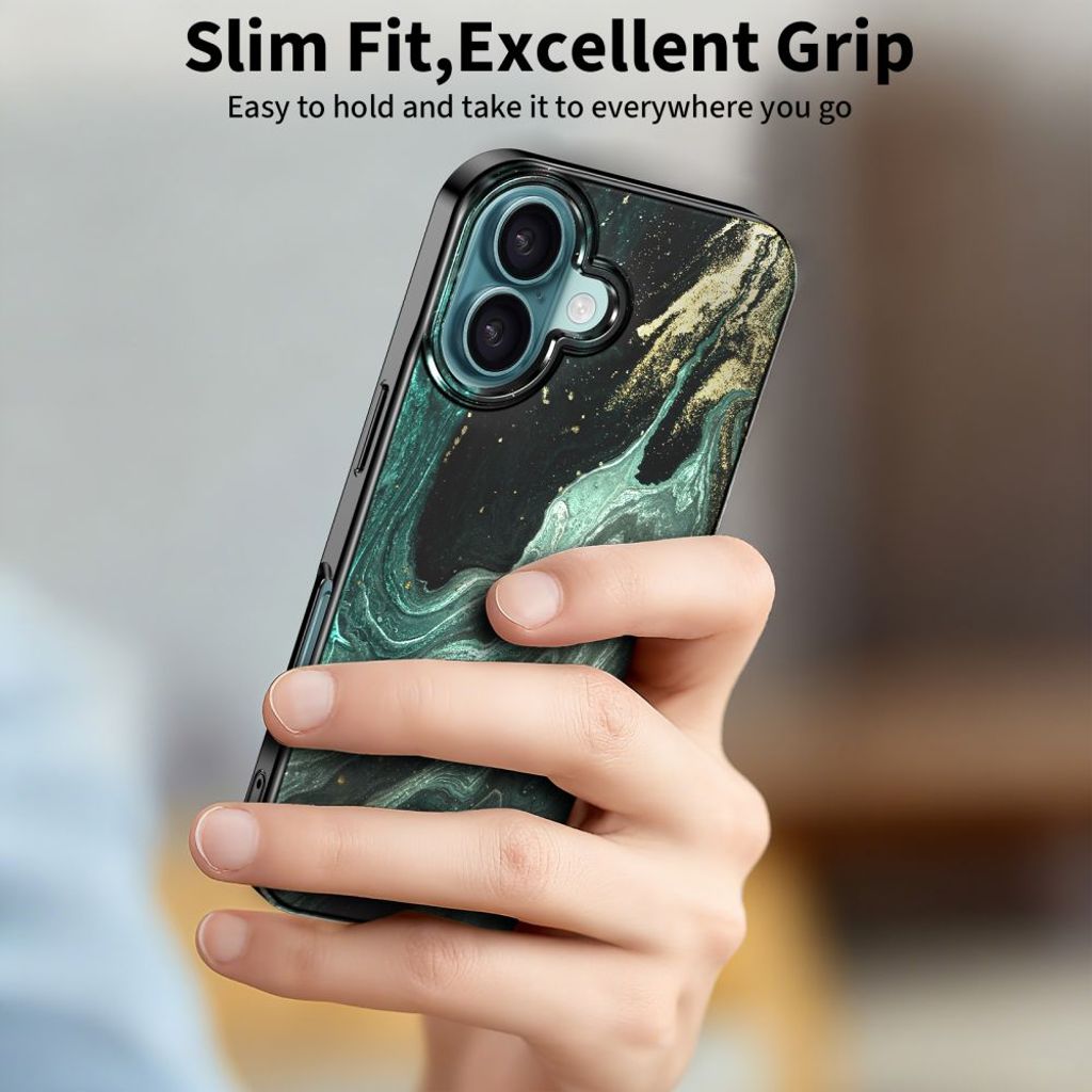 Tech-Protect Lamano MagSafe Cover til iPhone 16 - Grøn/Sort