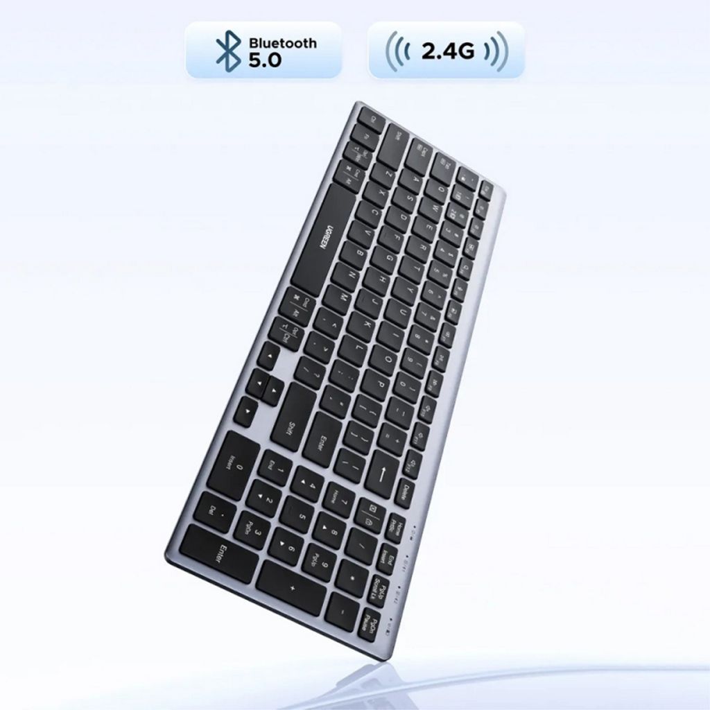 UGREEN K552 trådløst tastatur Bluetooth / WiFi 2.4G - sort