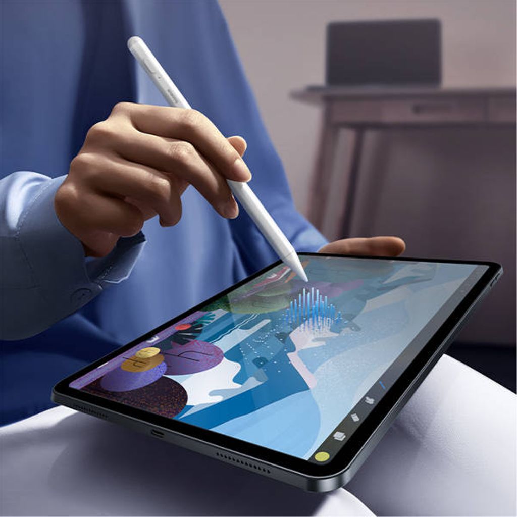 Baseus Smooth Writing 2 stylus for iPad med LED-indikator – hvit