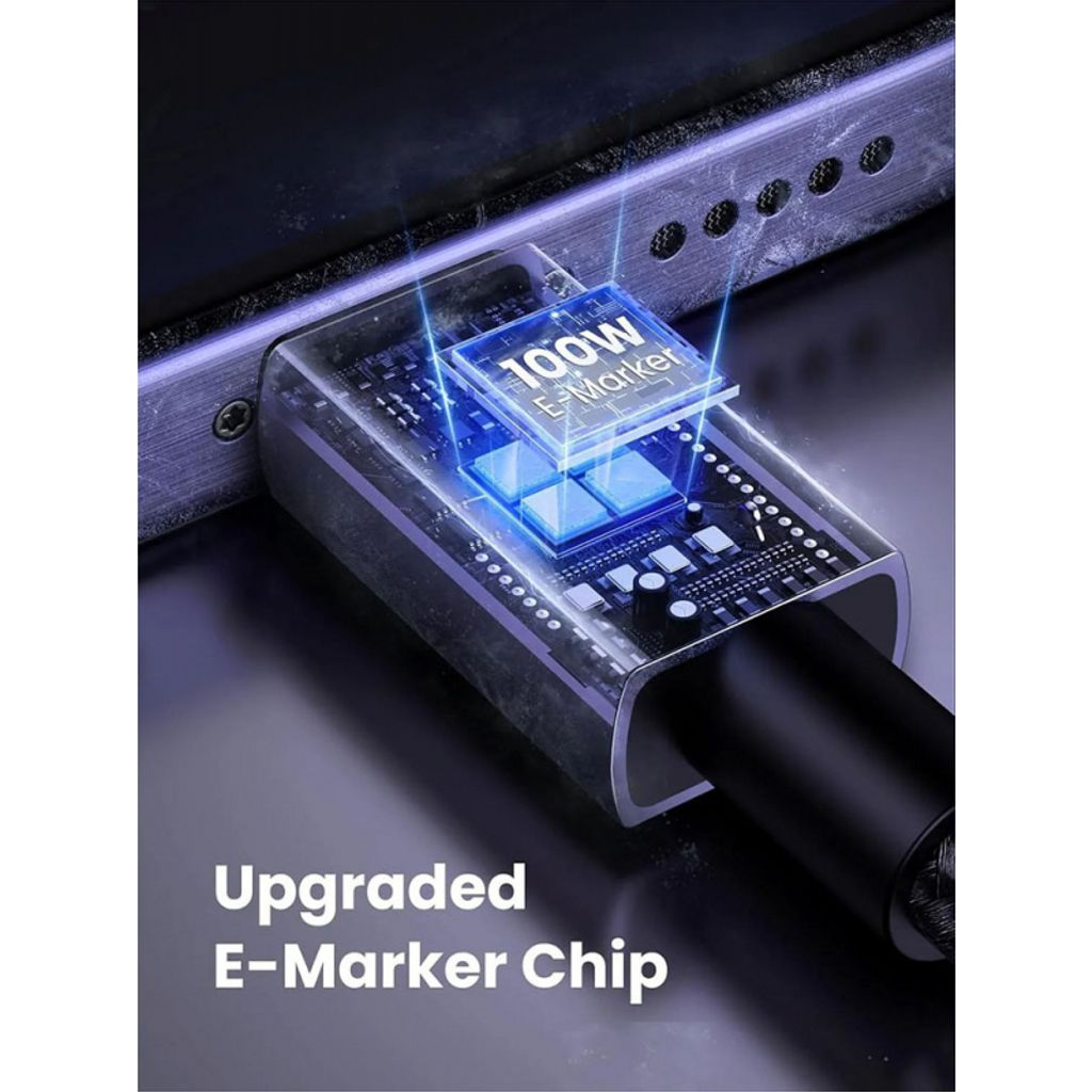 UGREEN L512 USB-C til USB-C kabel 100W – 3 m, grå