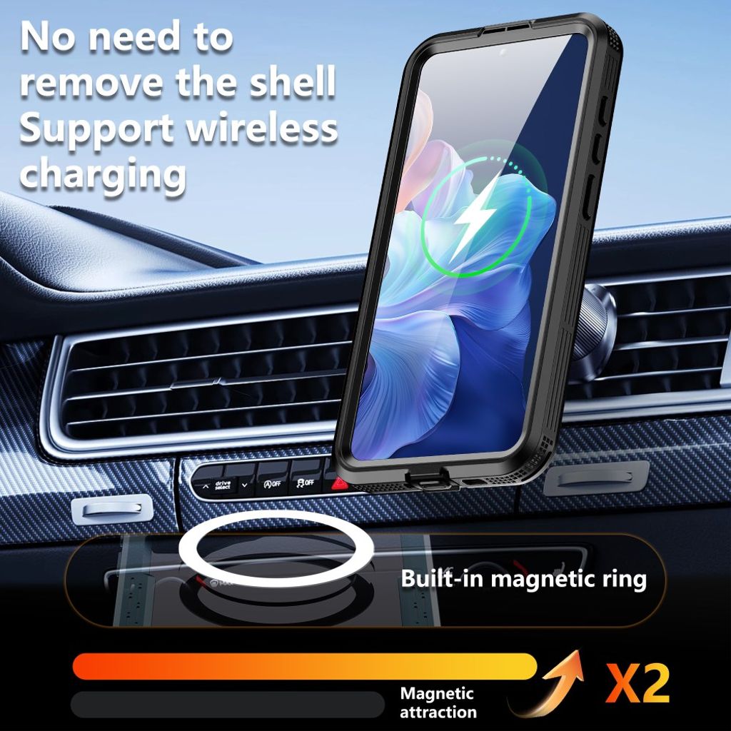 REDPEPPER Samsung Galaxy S26 Plus MagSafe-deksel - Gjennomsiktig/Svart