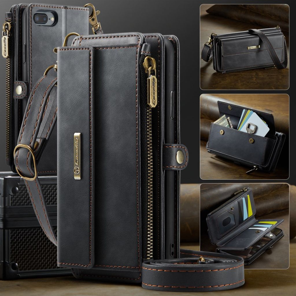 CASEME iPhone 6 Plus / 7 Plus / 8 Plus Kotelo - Musta