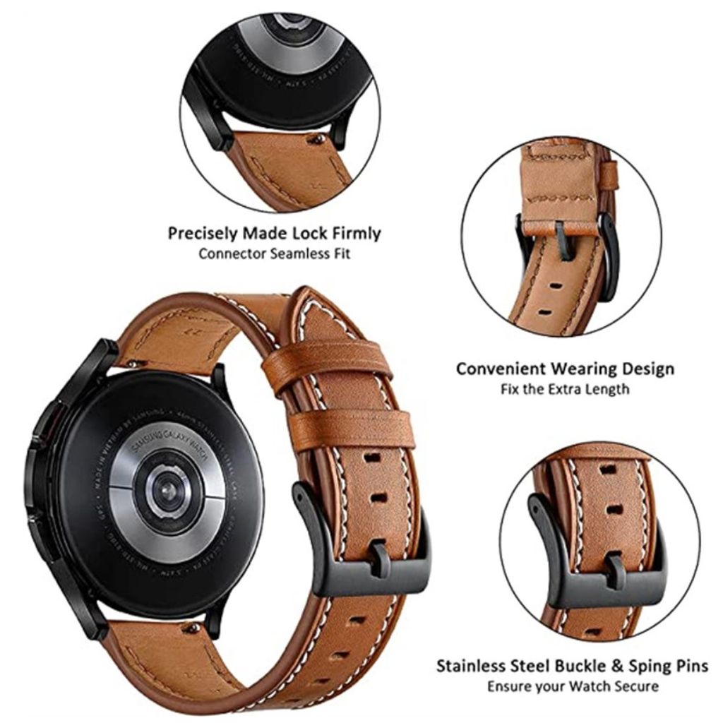 Garmin Forerunner 265 etc. Klockarmband i Läder - Brun