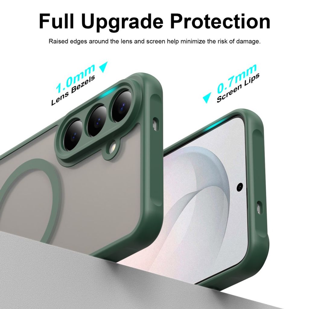 Samsung Galaxy S26 FE MagSafe kompatibel Cover Stødsikker - Grøn