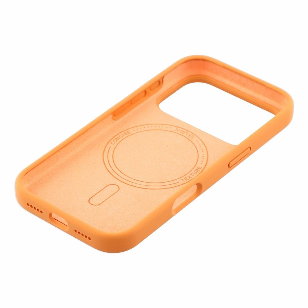 X-LEVEL iPhone 18 Pro Max/17 Pro Max MagSafe kuori silikonista - Oranssi