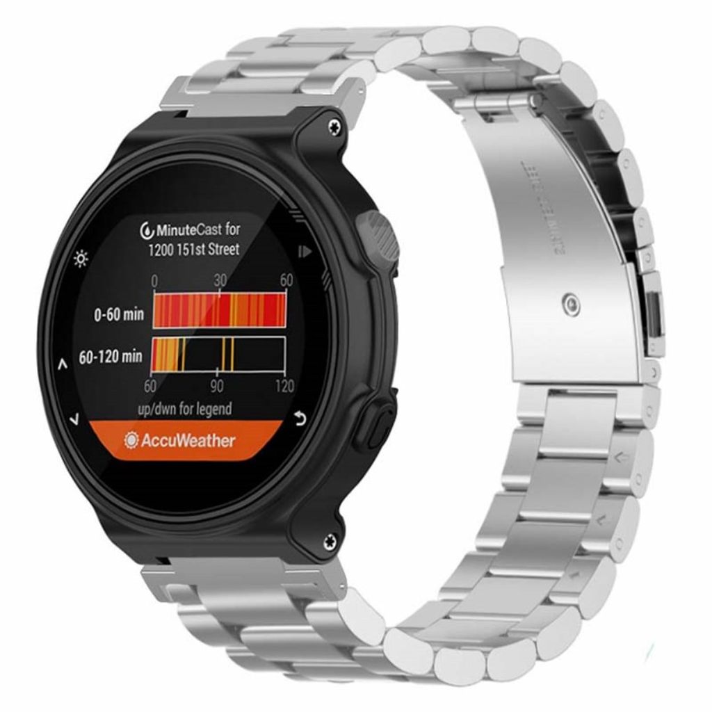 Garmin Forerunner 220/230/235/735X/620/630 Klockarmband i metall - Silver