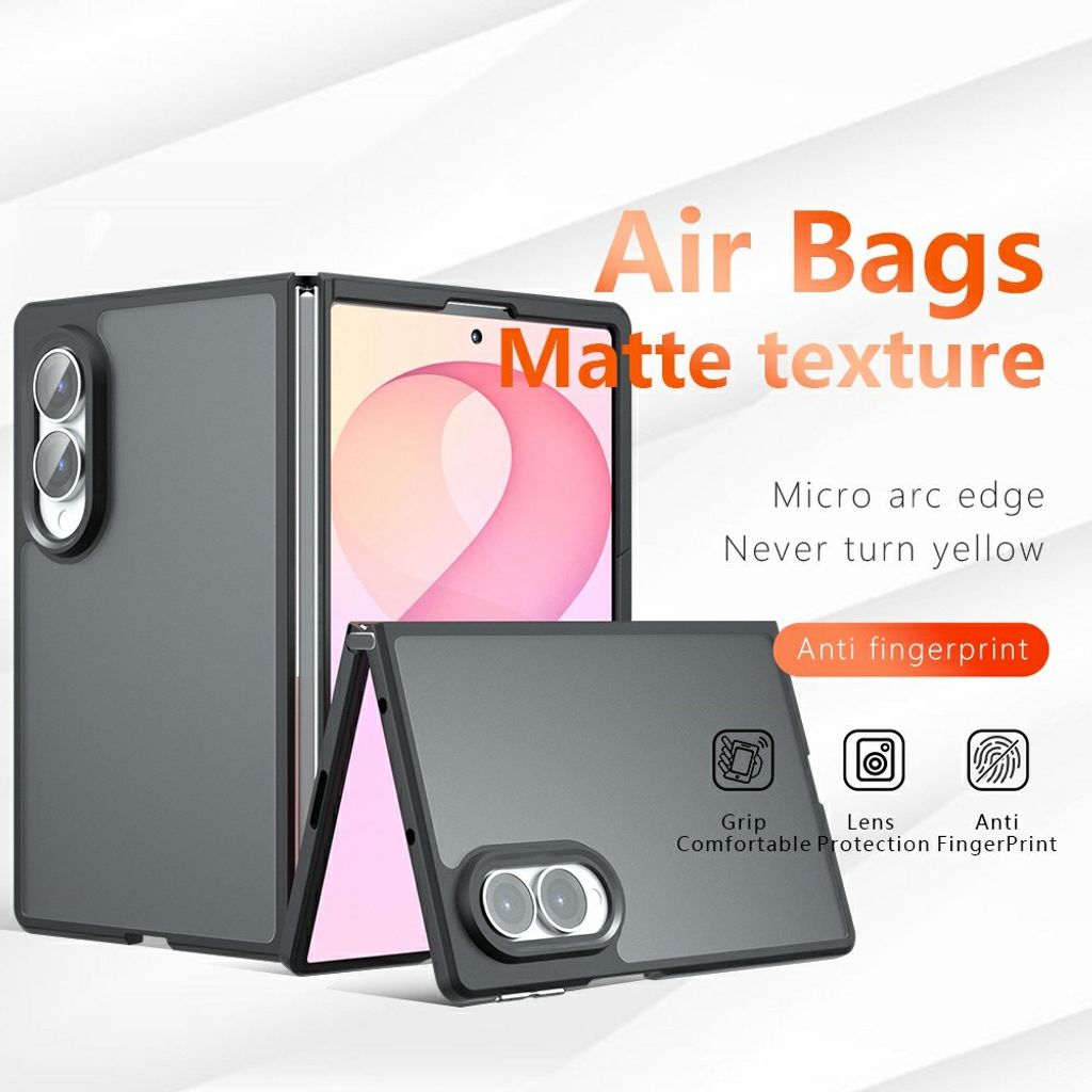 Samsung Galaxy Z Fold8 Mat Cover - Gennemsigtig sort