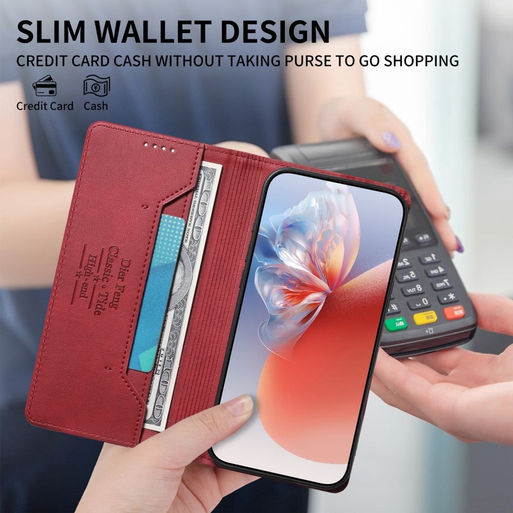 DIERFENG iPhone 18 Pro/17 Pro Lommeboketui RFID-blokkerende - Blå