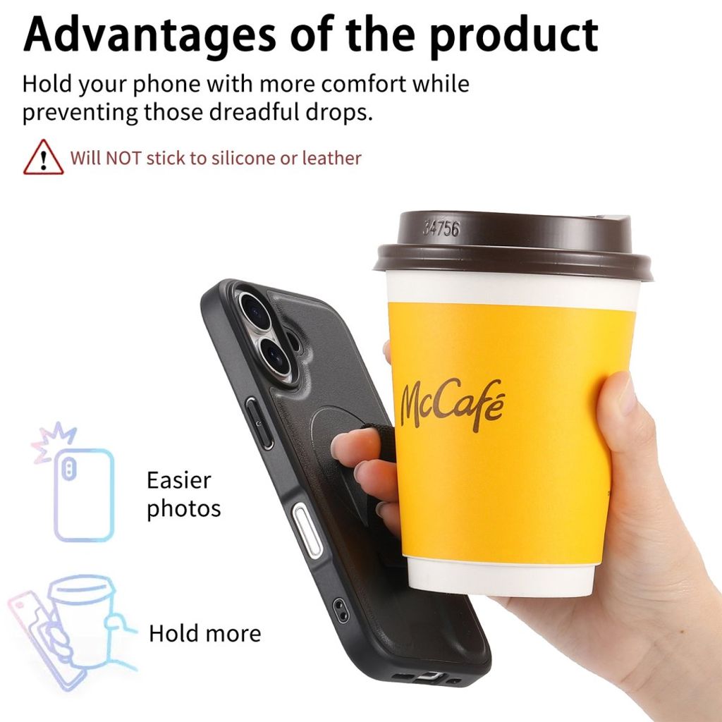 CASENEO iPhone 16 Plus Case with MagSafe - Black