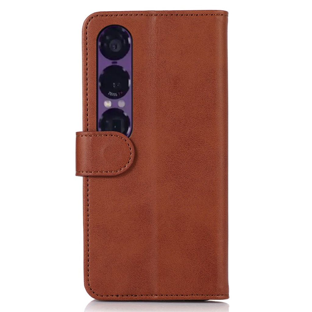 Sony Xperia 1 VII Kotelo Korttipaikka - Ruskea