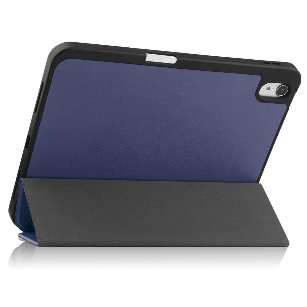 iPad A16 11" 2025/10.9" 2024 Tri-fold flip cover i PU-læder med holder til styluspen - Blå