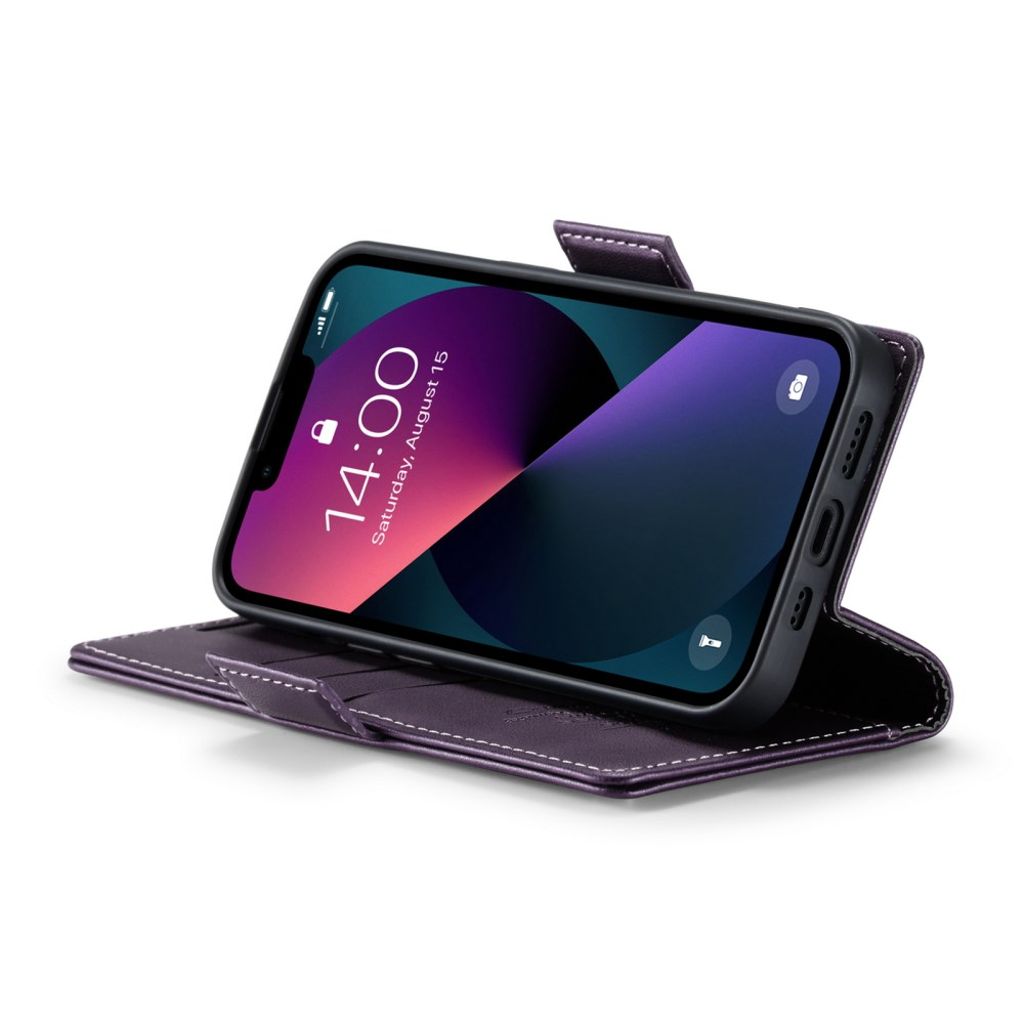 CASEME iPhone 14 RFID-blokerende 3-kort Pungetui - Lilla