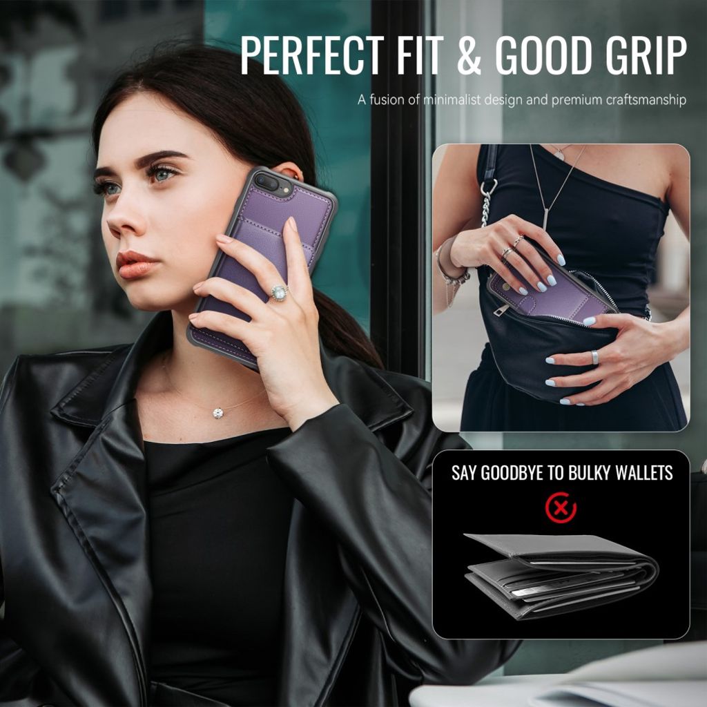 JEEHOOD iPhone 7 Plus / 8 Plus Cover med MagSafe - Lilla