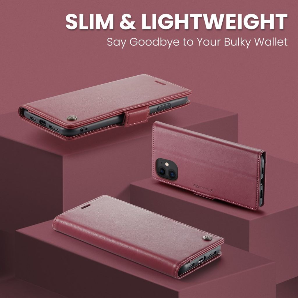 CASEME iPhone 11 Kotelo Korttipaikka - Punainen