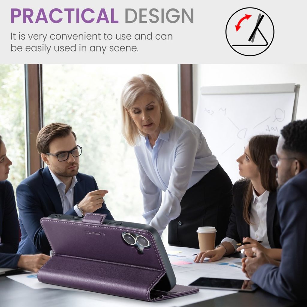 CASEME iPhone 16 Cover with Card Slots - Purple