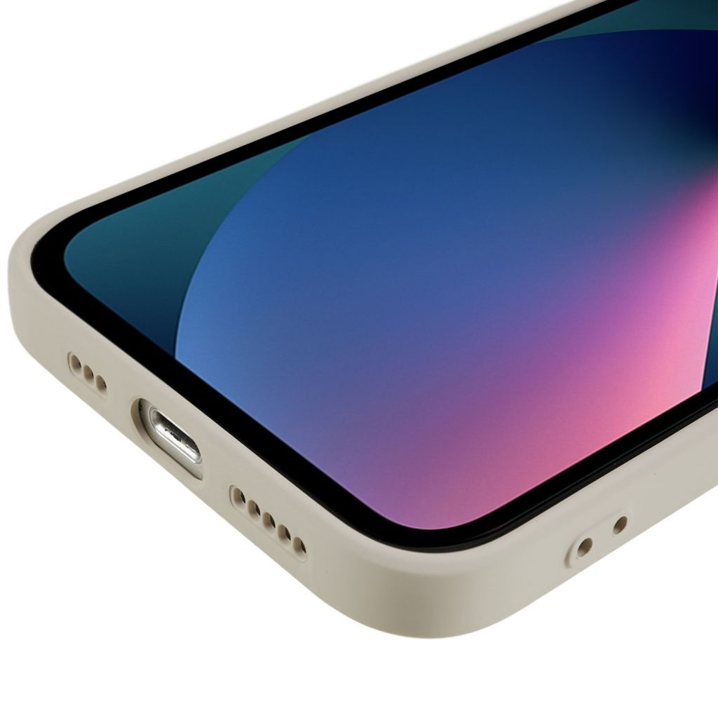 iPhone 13 mini TPU Case with Fiber Lining – White