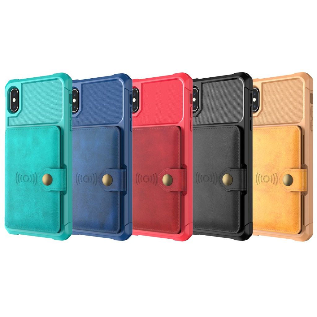 Pung Cover med Stativ og Magnetisk Plade til iPhone XS Max – Sort