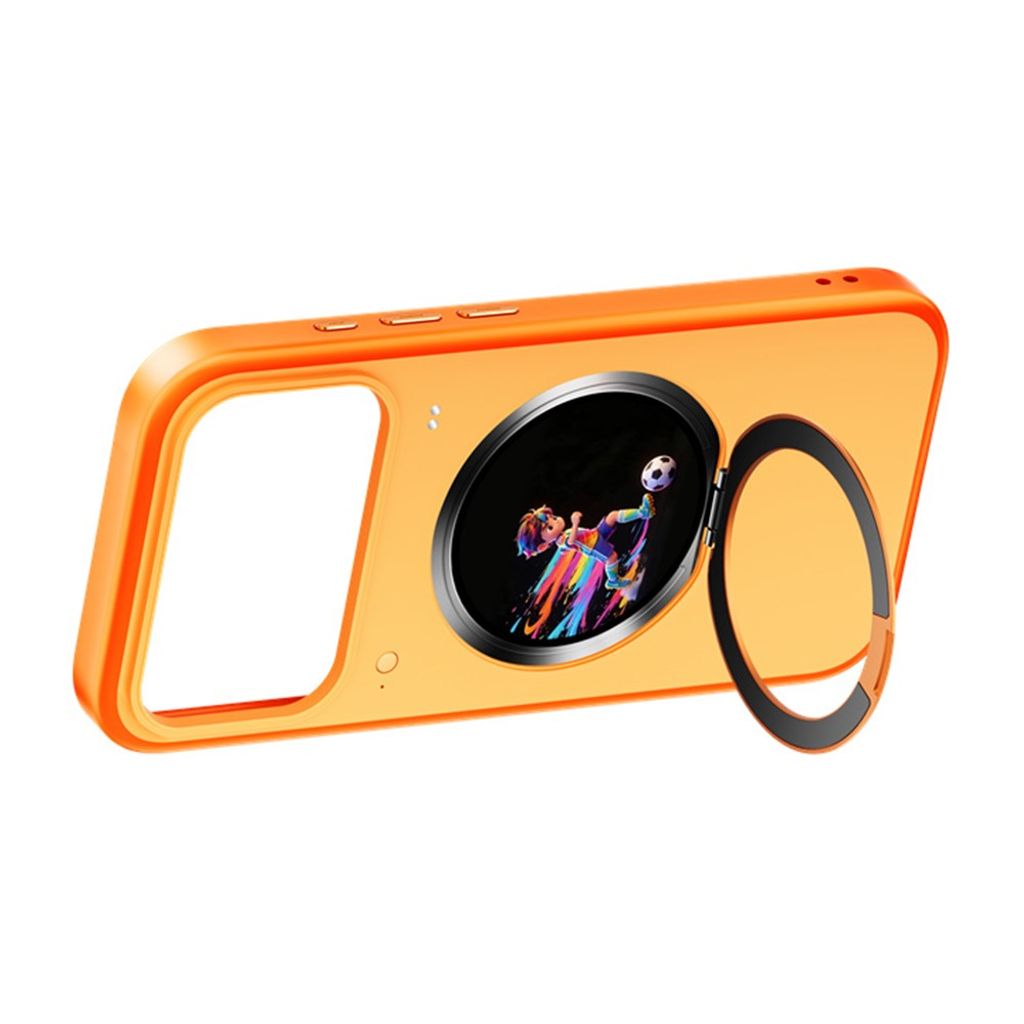 iPhone 17 Pro Max MagSafe-yhteensopiva Kuori Älykkäällä Näytöllä – Oranssi