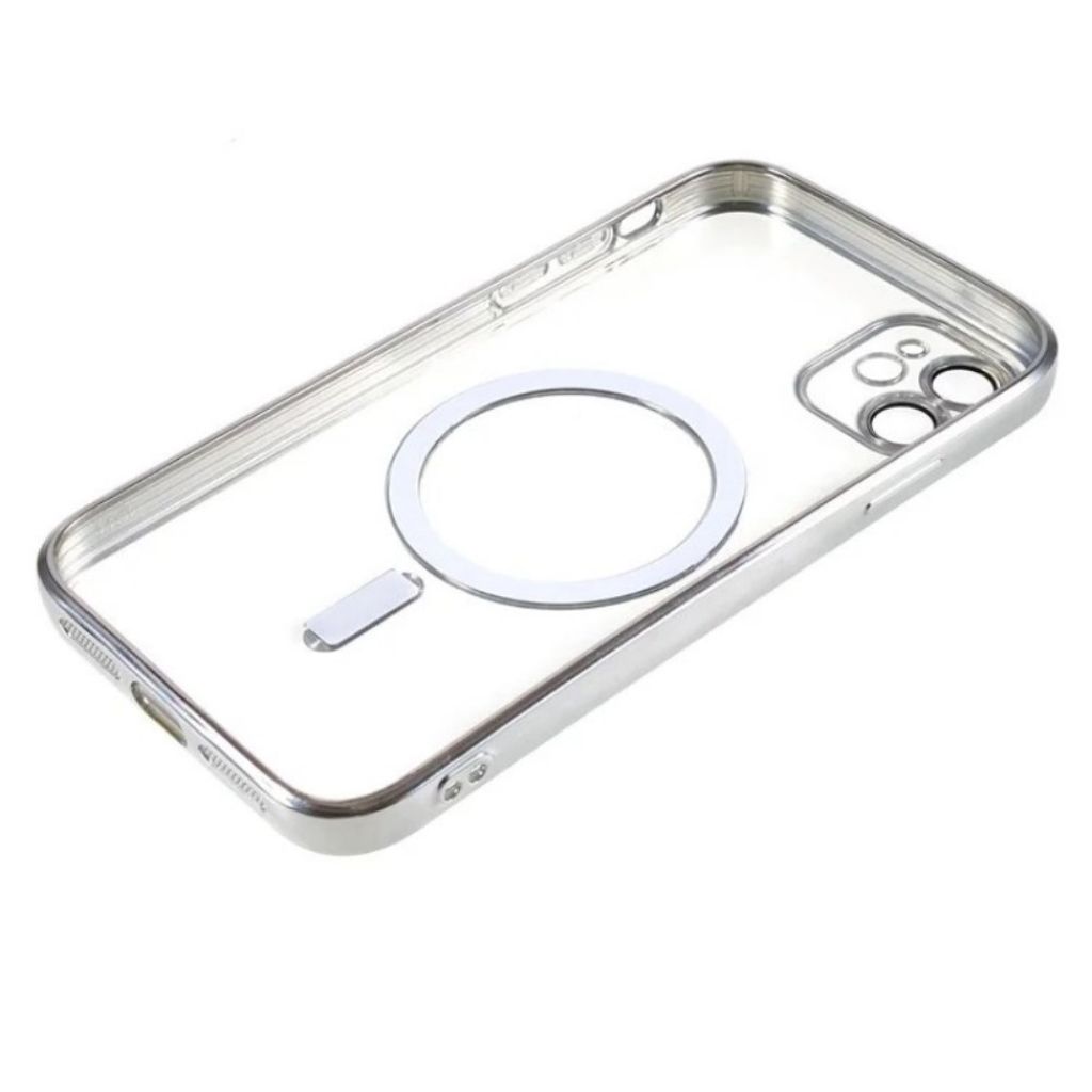 iPhone 11 Magneettinen Kuori TPU + Näytönsuoja – Hopea