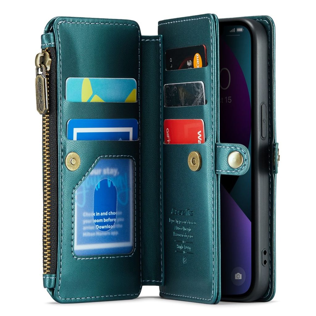 iPhone 13 Wallet Cover Card Slots - Green