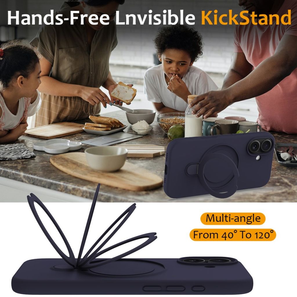 iPhone 17 Case MagSafe Kickstand - Midnight Blue