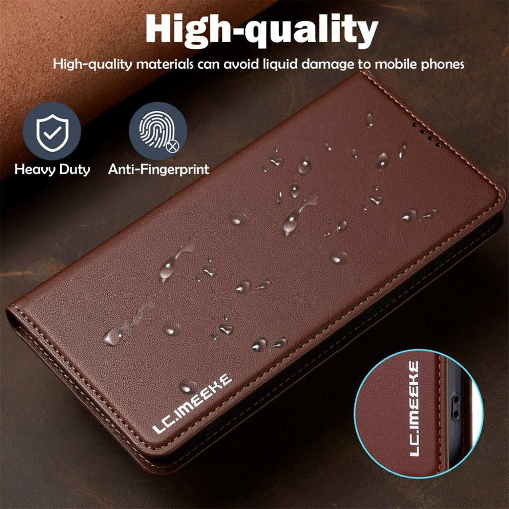 LC.IMEEKE Samsung Galaxy A17 5G Lommeboketui - Brun