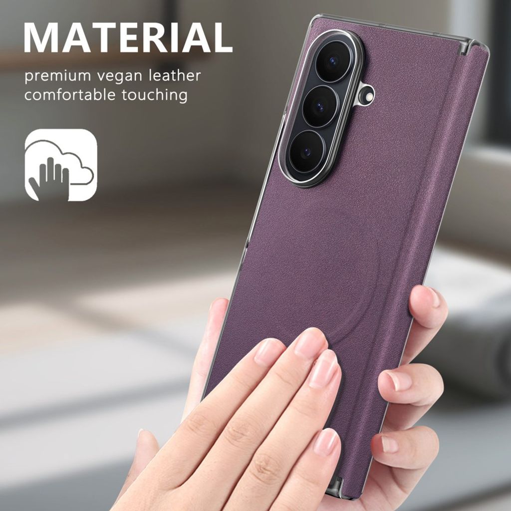 Samsung Galaxy Z Fold8 Ultra MagSafe Kuori PU-nahkaa - Violetti