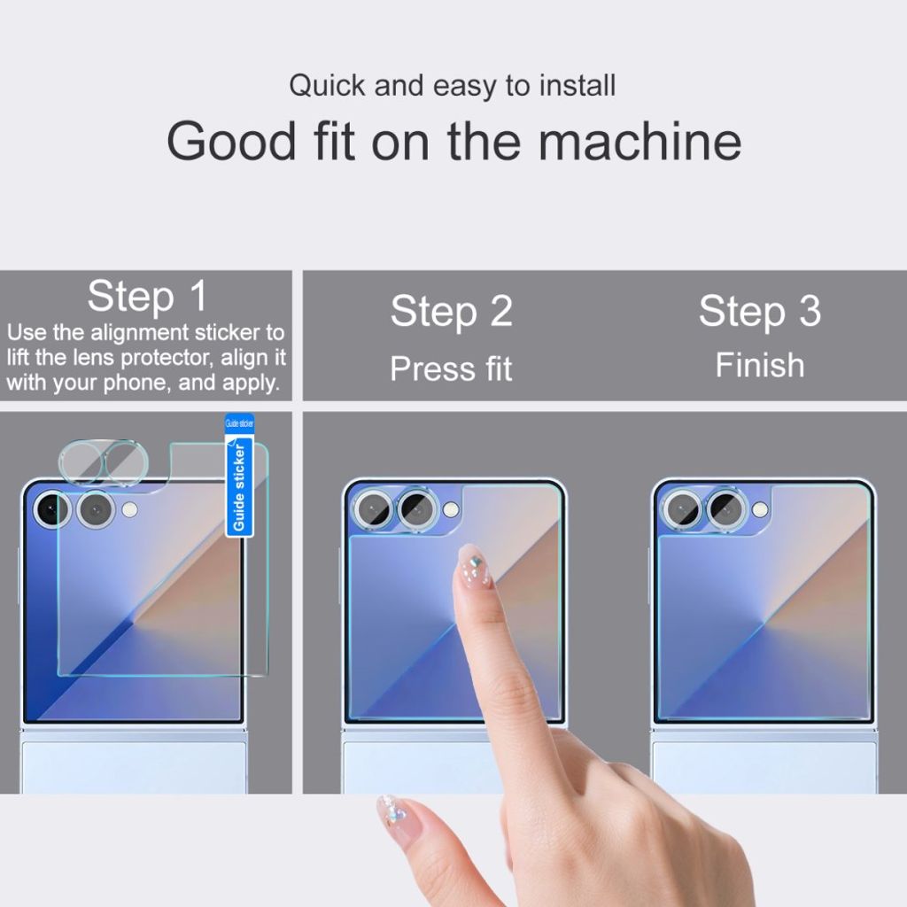 IMAK Samsung Galaxy Z Flip8/Flip7 Skärmskydd för Yttre Skärm + Linsskydd