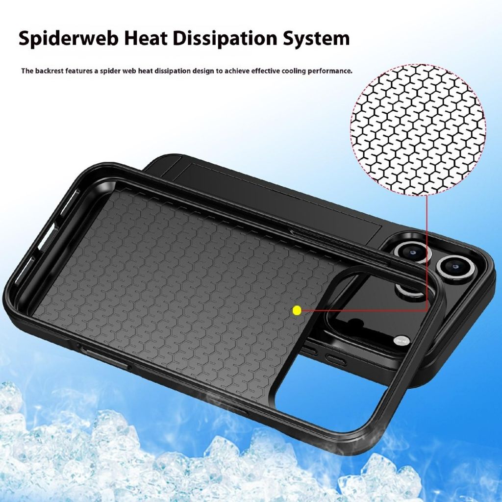 iPhone 18 Pro / 17 Pro Deksel med Kortlomme - Svart