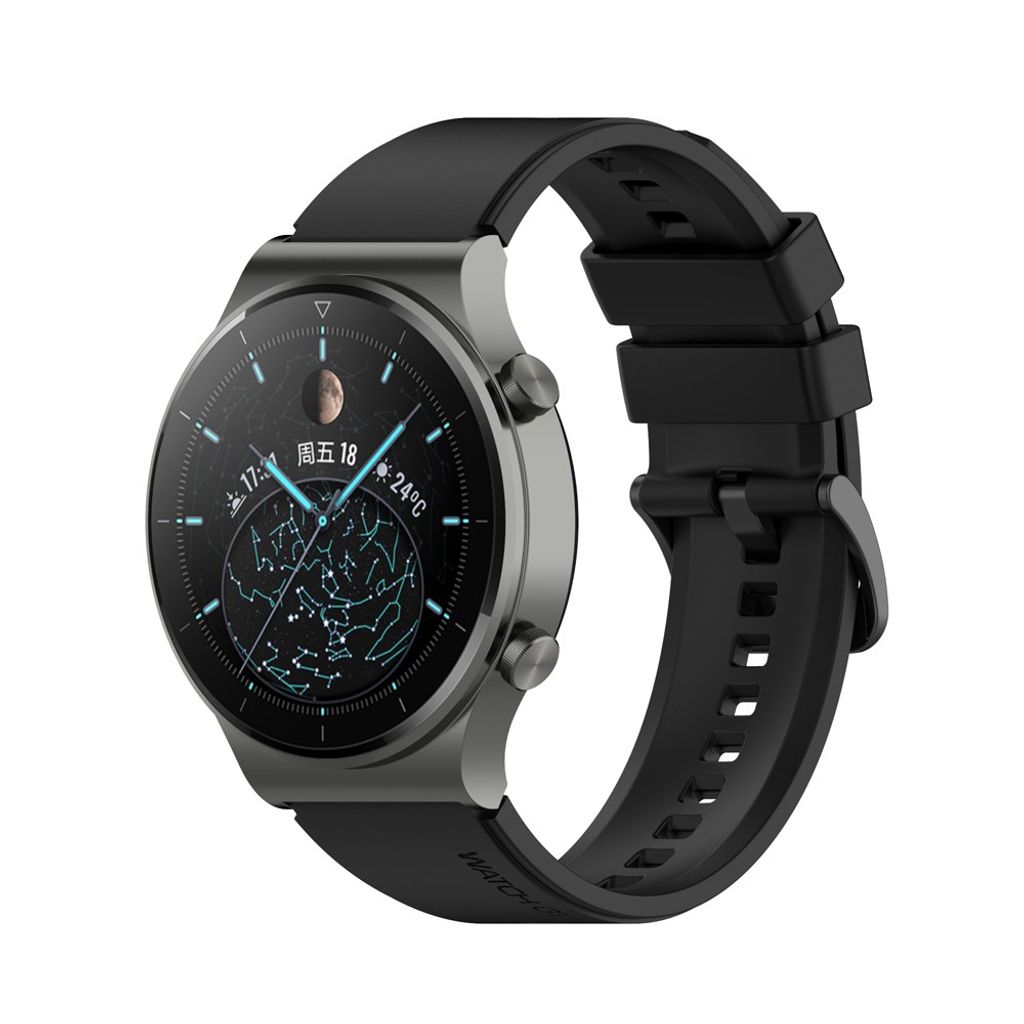 Huawei Watch GT2 Pro/GT 2e/GT/GT2 Silikon Klokkereim – Svart