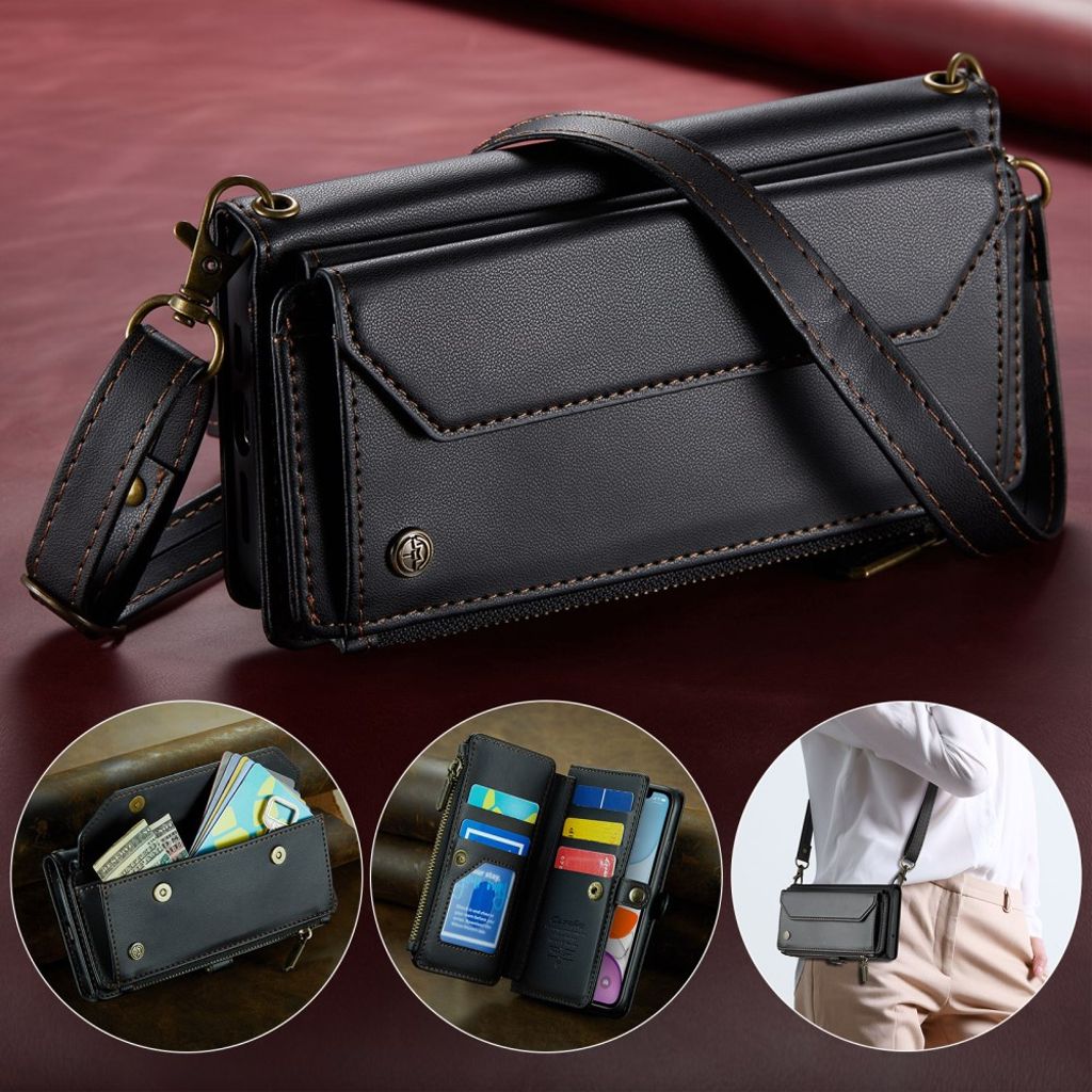 CASEME iPhone 11 Kotelo 10 Korttipaikka - Musta