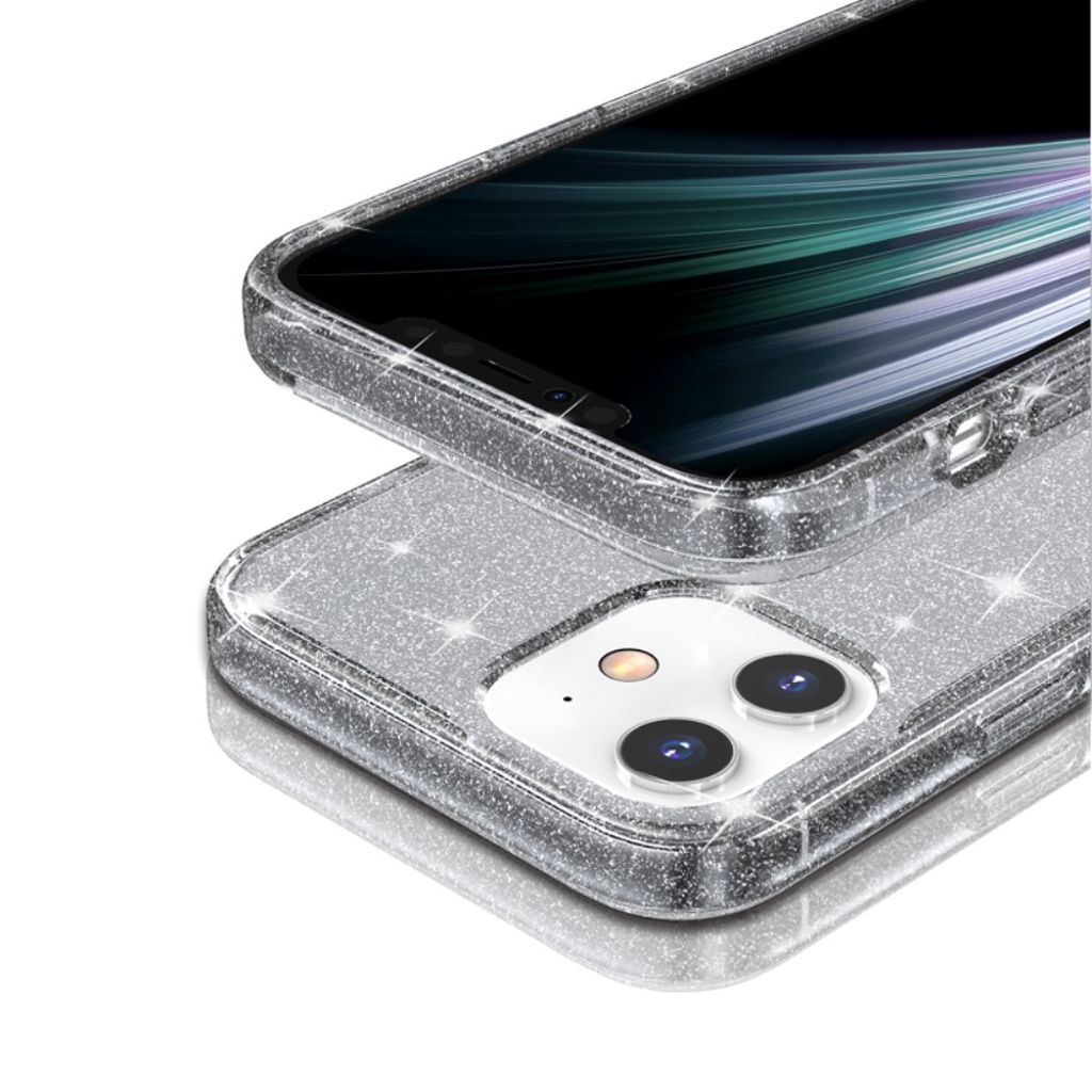 iPhone 12 Mini Case Glitter - Grey