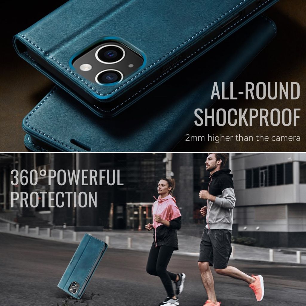 CASEME iPhone 13 mini Lompakkokotelo RFID-estävä Jalusta – Vihreä