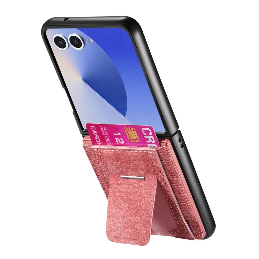 Samsung Galaxy Z Flip7 5G Cover med Kortholder - Lyserød