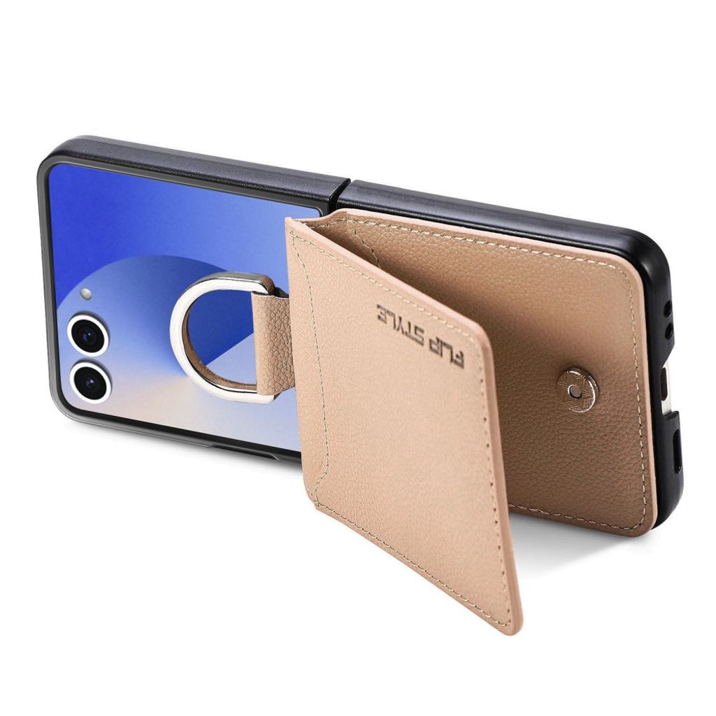 Samsung Galaxy Z Flip7 5G cover med ringholder - Beige